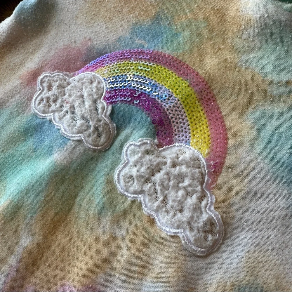 Btween Baby Girl Hoodie, Rainbow, 12 Months